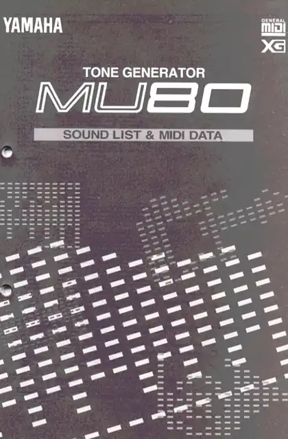 yamaha雅马哈MU80 Sound List & MIDI Data